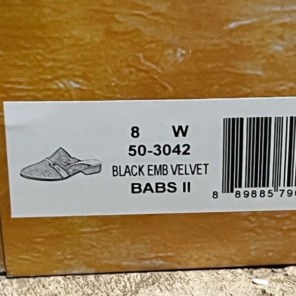 BELLA Vita Black Babs II Mules Metal Buckle Strap size 8 W - Picture 10 of 11